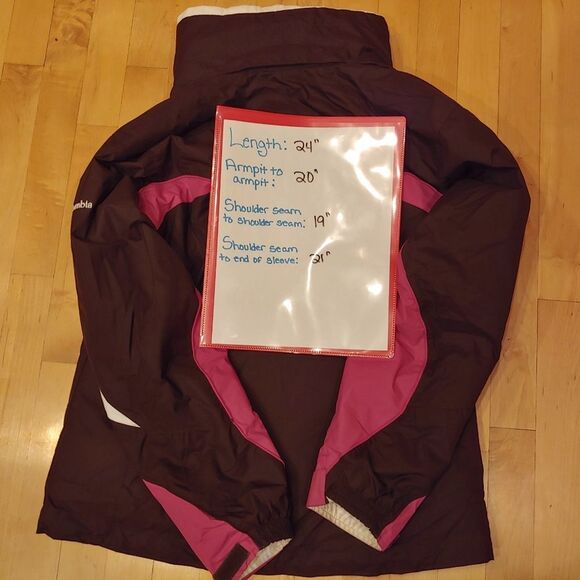 Womens M medium Columbia brown/pink winter jacket - Picture 5 of 5
